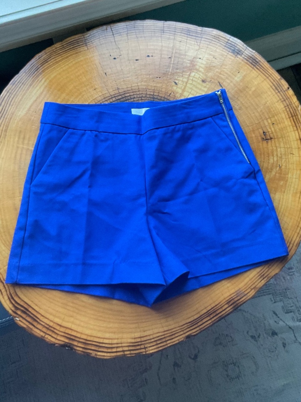 ecru Royal Blue Shorts